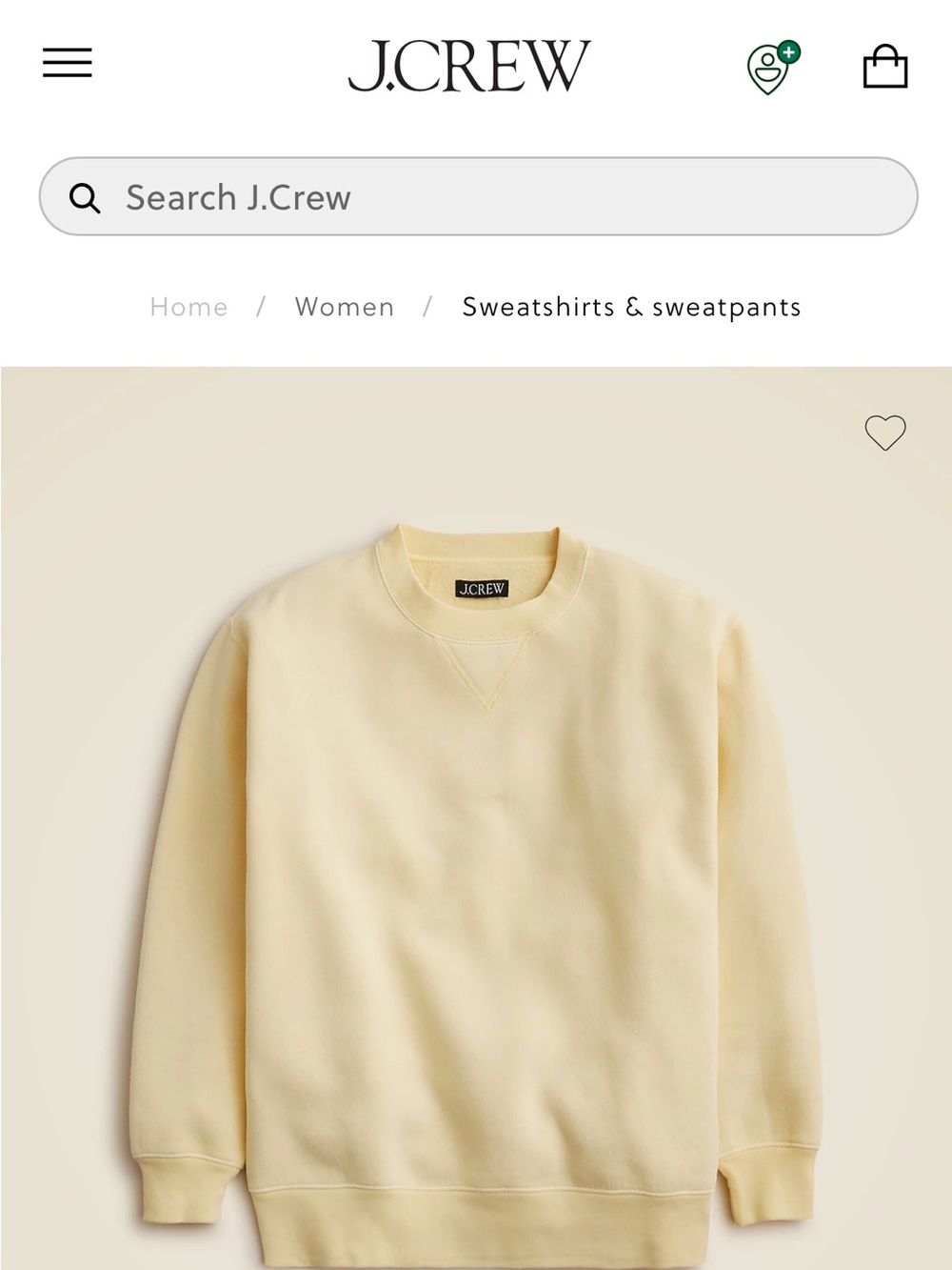 J. Crew Heritage fleece oversized crewneck sweatshirt - hot pink